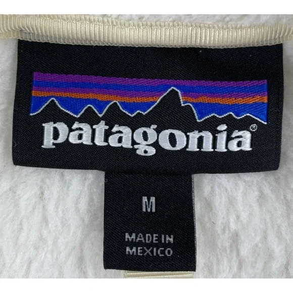 Patagonia Re-Tool Snap-T Fleece Pullover White Women's Medium - Picture 6 of 8